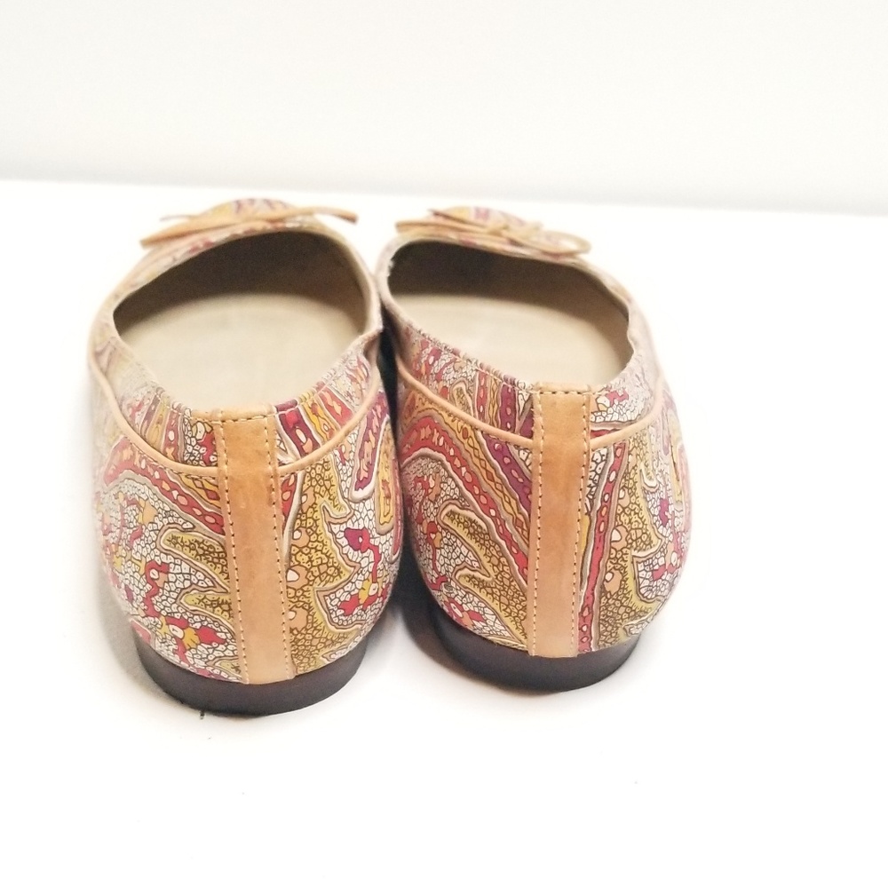 Talbots Paisley Ballerina Bow Flats - Picture 2 of 7